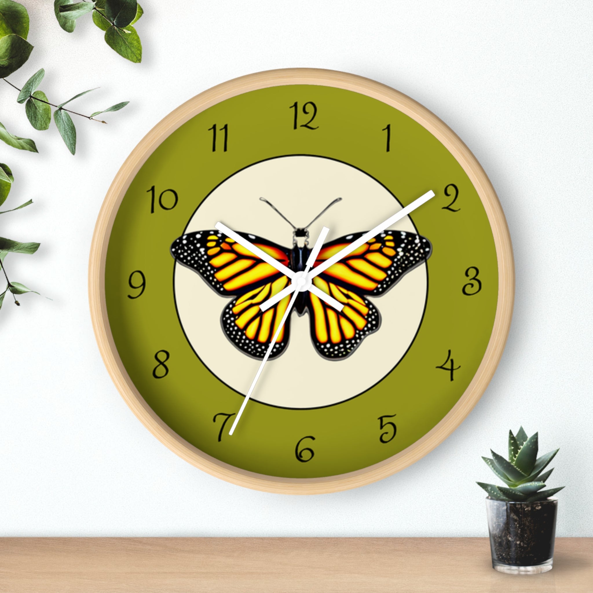 Monarch Butterfly Wall Clock