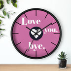 Wall Clock, Love You Bye, Romantic Home Decor, Cute Gift for Couples, Unique Anniversary Present, Bedroom Wall Art, Love Quote Decor,