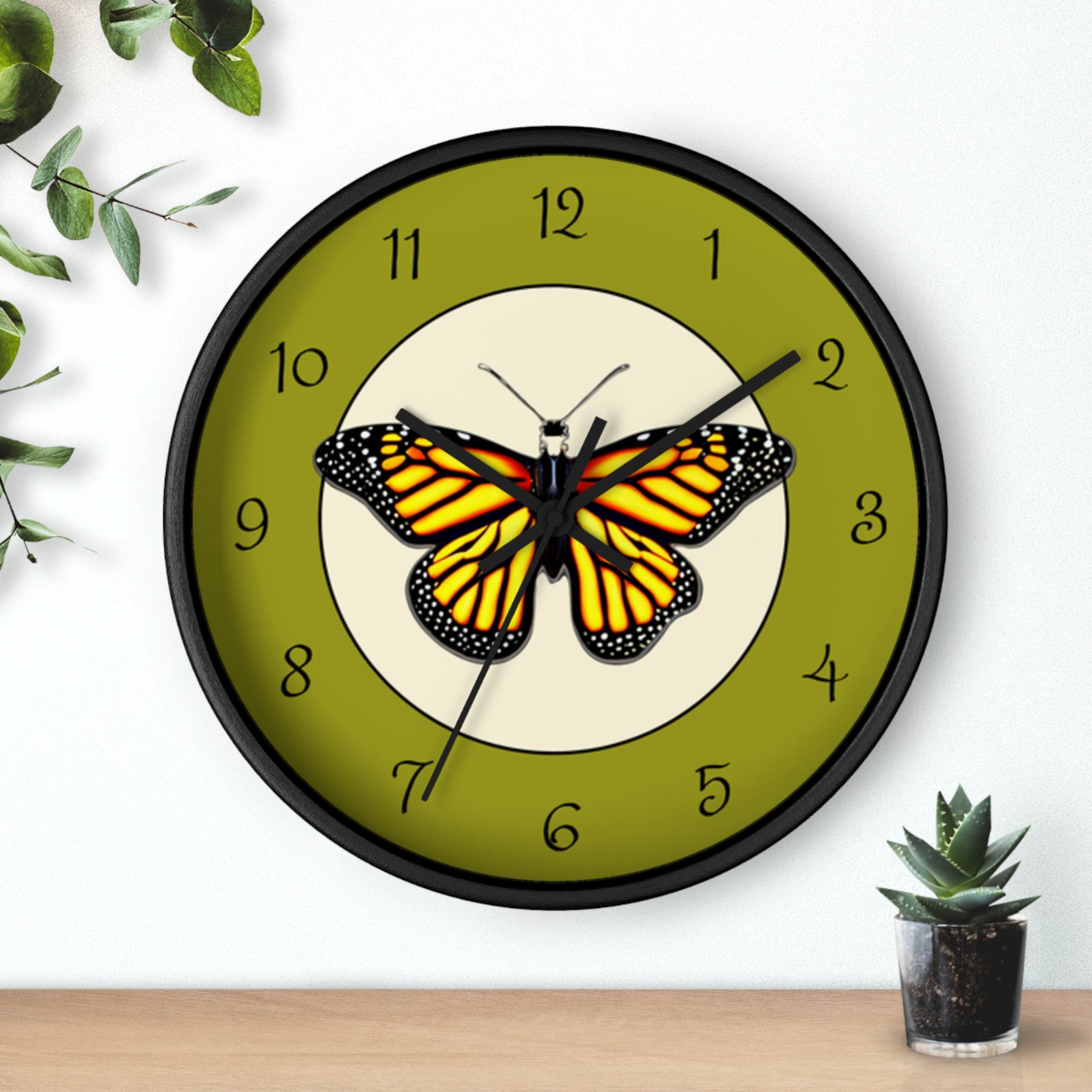 Monarch Butterfly Wall Clock