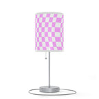 Pink Checkered Side Rable Lamp