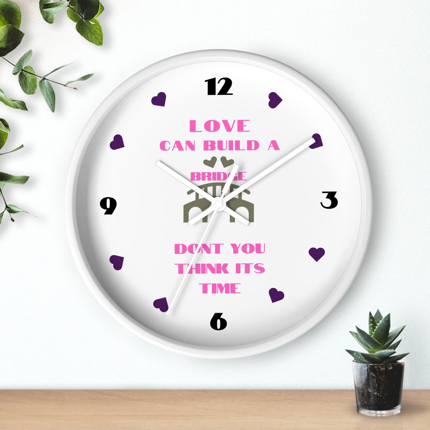 Country Song Wall Clock - Love Can Build a Bridge