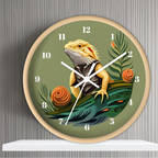 Unique Decorative Pet Bearded Dragon Lover Wall Art Clock