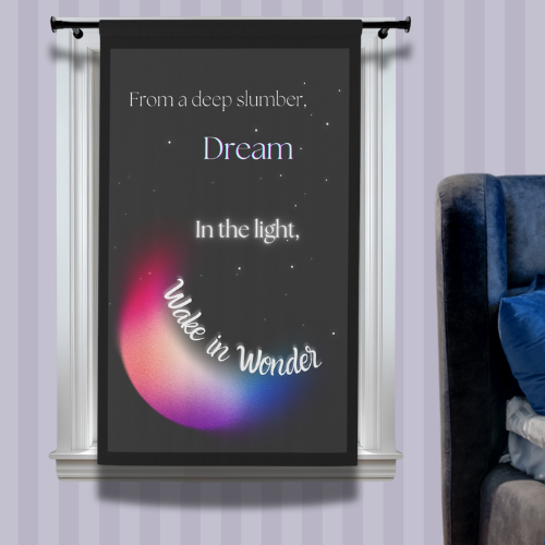 Blackout Window Panel featurning Word Art Poem