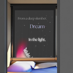 Blackout Window Panel featurning Word Art Poem