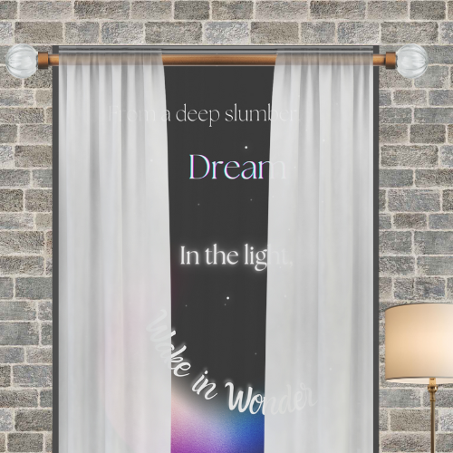 Blackout Window Panel featurning Word Art Poem
