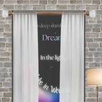 Blackout Window Panel featurning Word Art Poem
