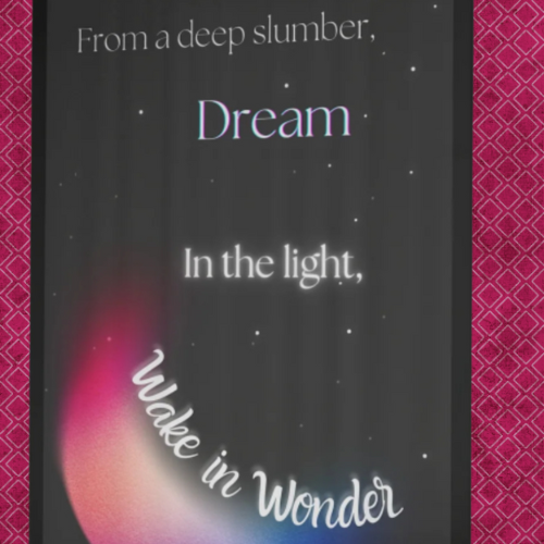 Blackout Window Panel featurning Word Art Poem