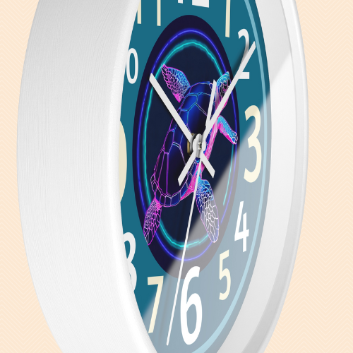 Vibrant Sea Turtle Wall Clock - Ocean-Inspired Home Decor