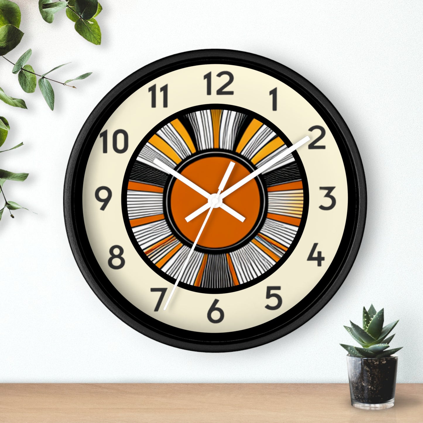 Line Art Boho Wall Clock