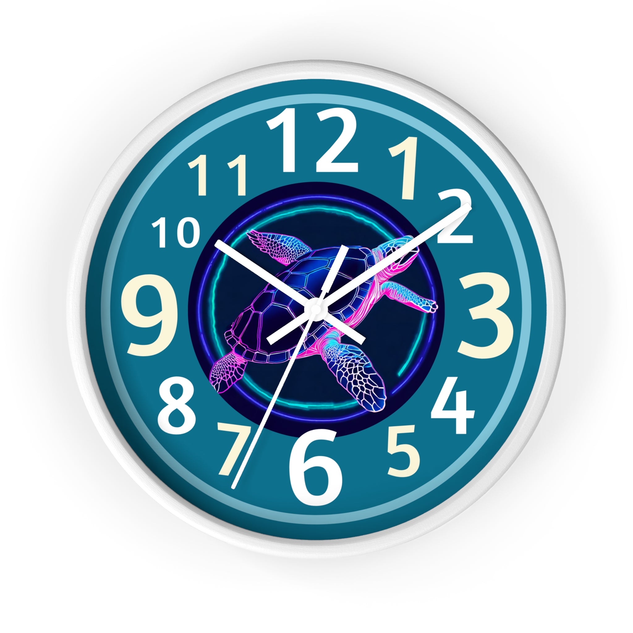 Vibrant Sea Turtle Wall Clock - Ocean-Inspired Home Decor