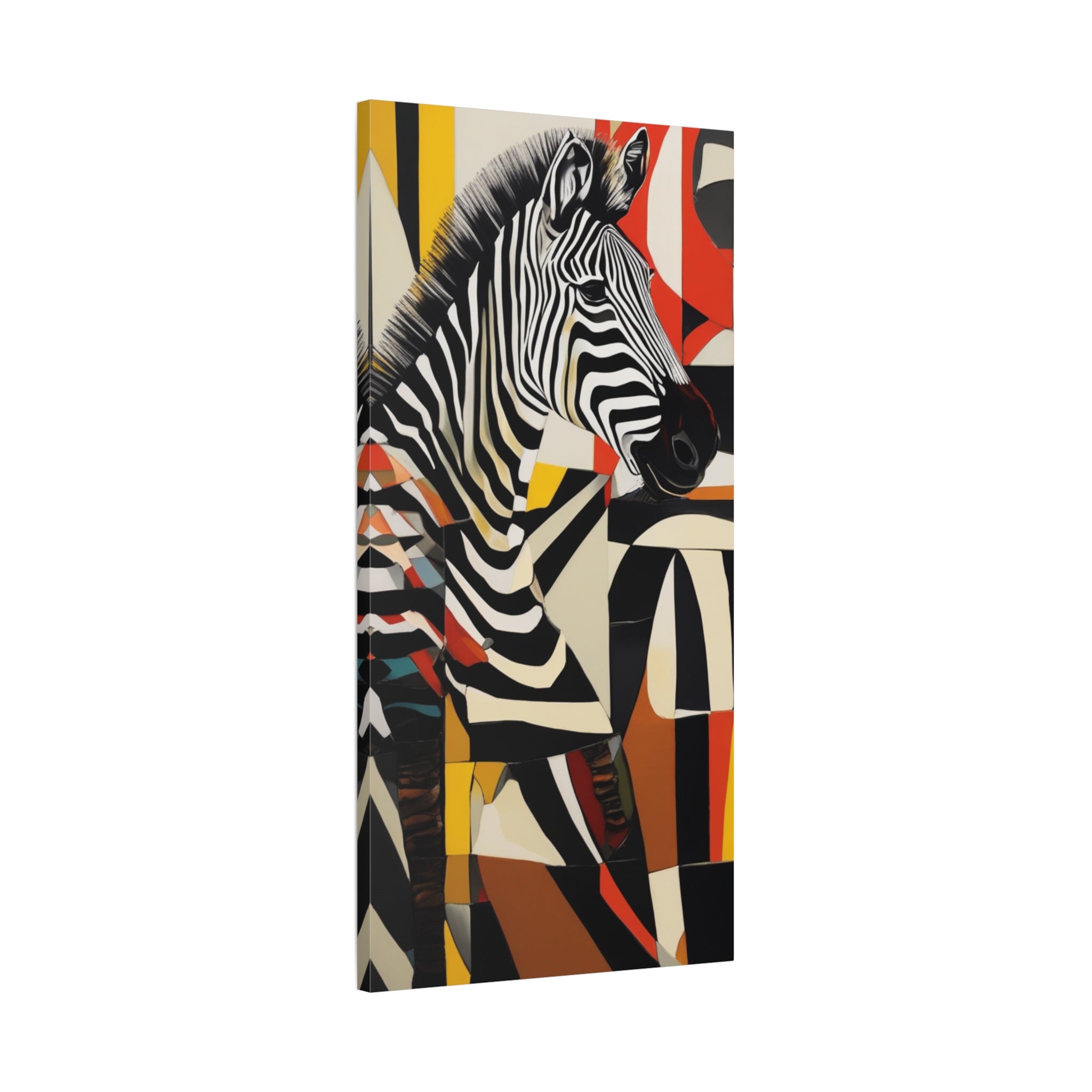 Abstract Maximalist Zebra African Safari Wall Art Print on Canvas