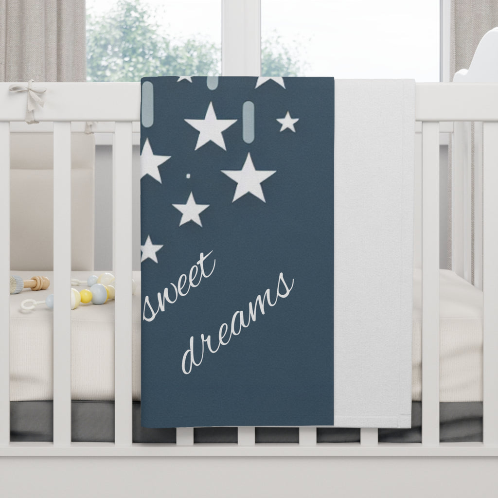 Dream Sweet Dreams, Baby Blanket, Red White and Blue