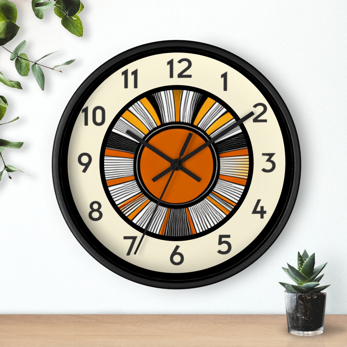 Line Art Boho Wall Clock