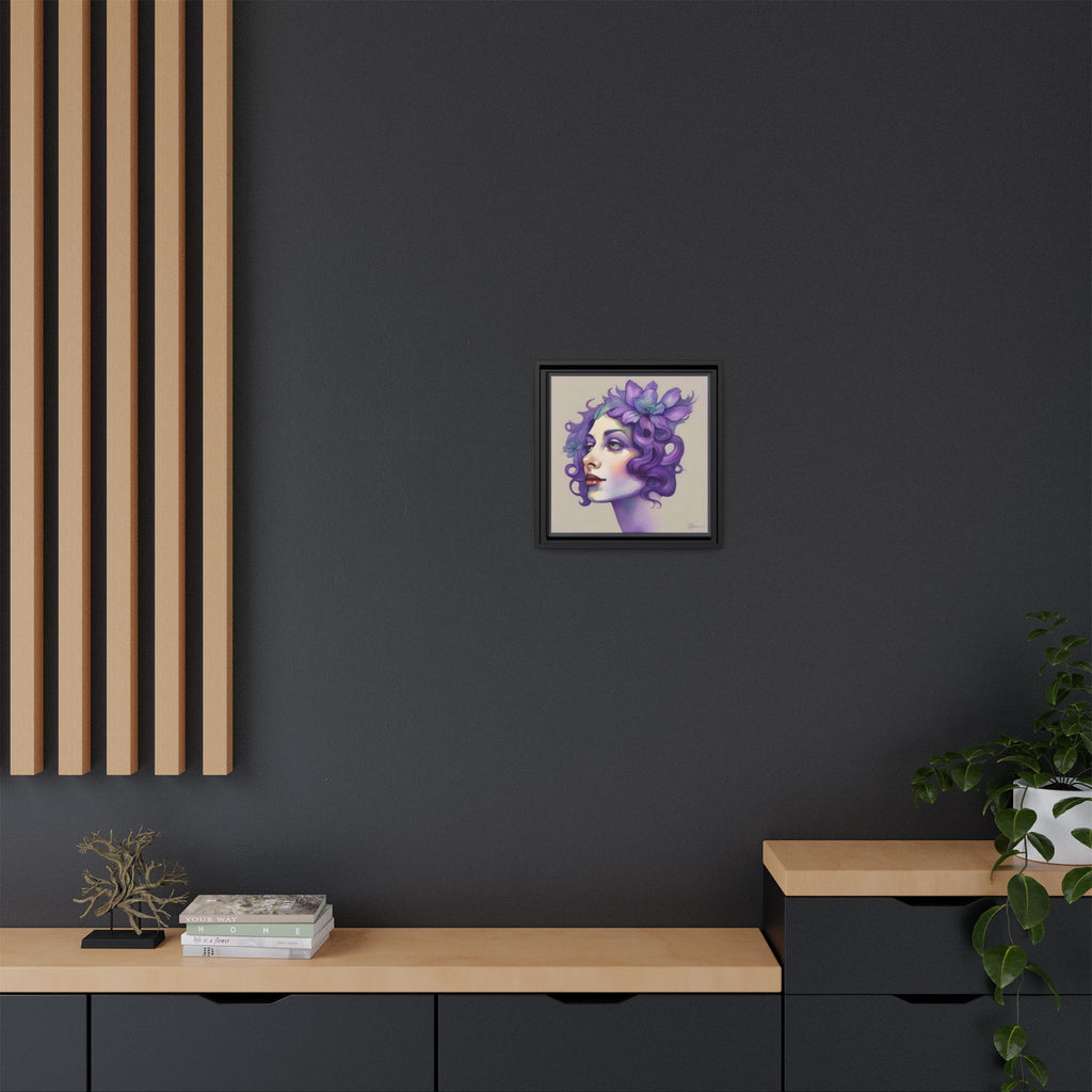Painterly Floral Portrait Framed Art Print