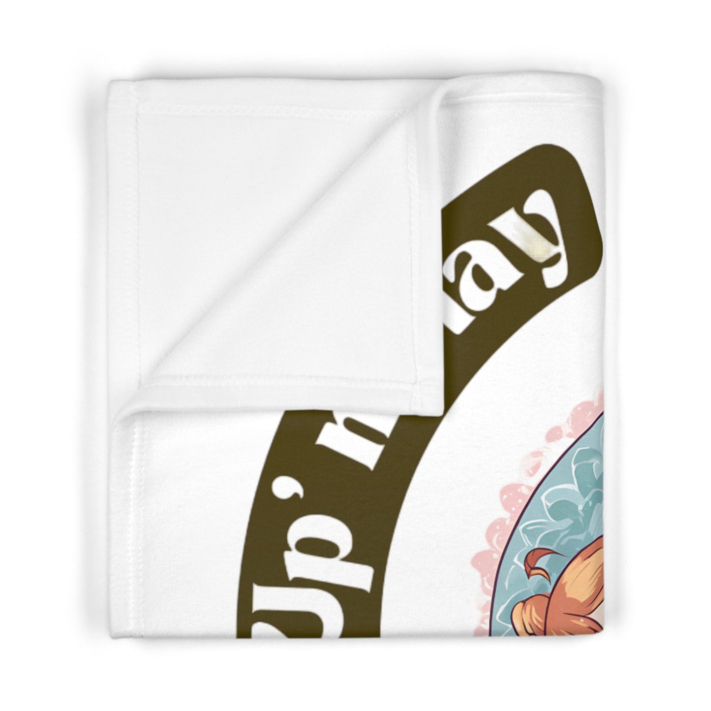 Fleece Baby Blanket - Namaste Up and Play Cute Play On Words Design