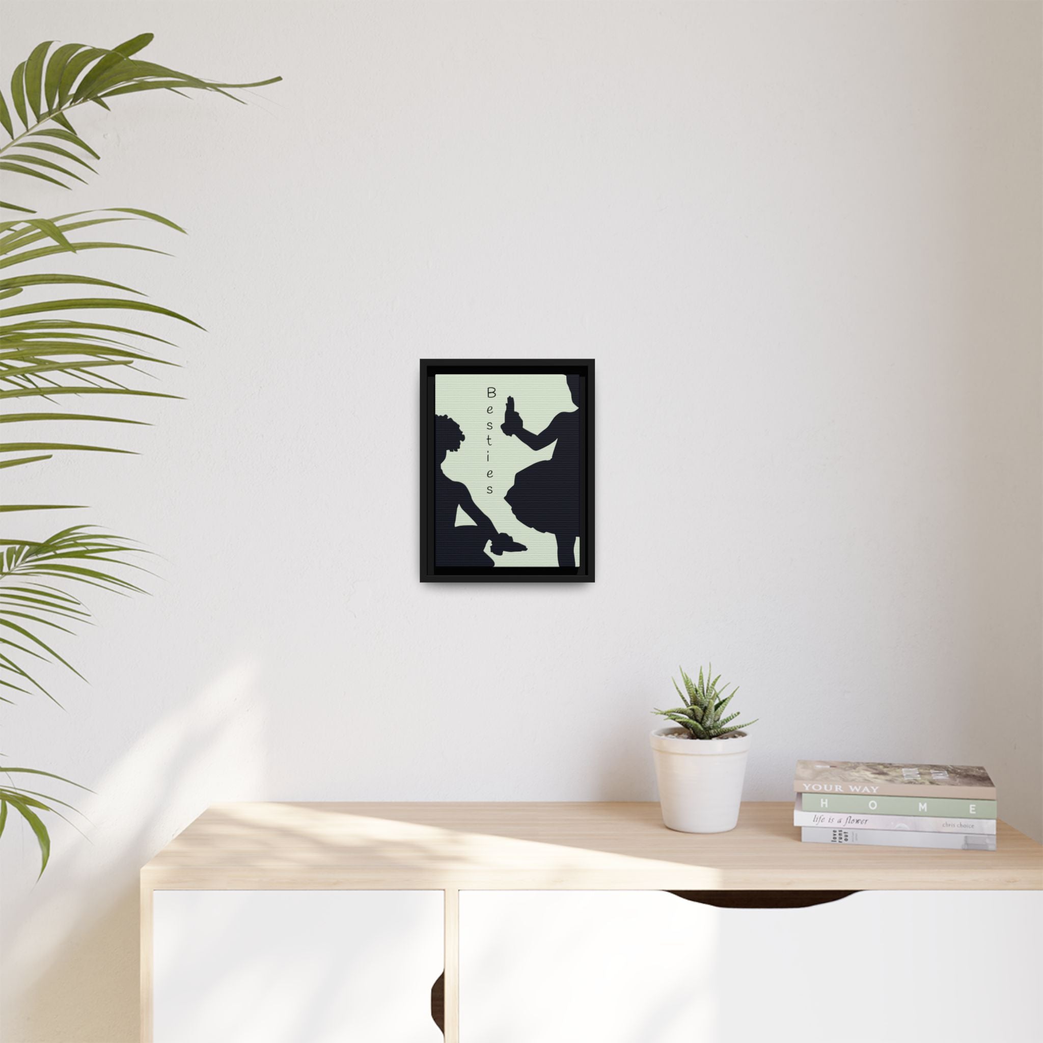 Ballet Ballerina Art Print, Matte Canvas, Framed - Minimalist Silhouette Wall Decor, Multiple Sizes & Colors, Eco-Friendly, Ready to Hang,