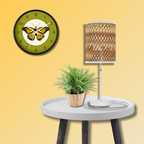 Table Lamp, Golden-Brown Snake Skin