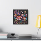 Floral 3D Wall Art Canvas - Elegant Moody Rose Design for Home Decor