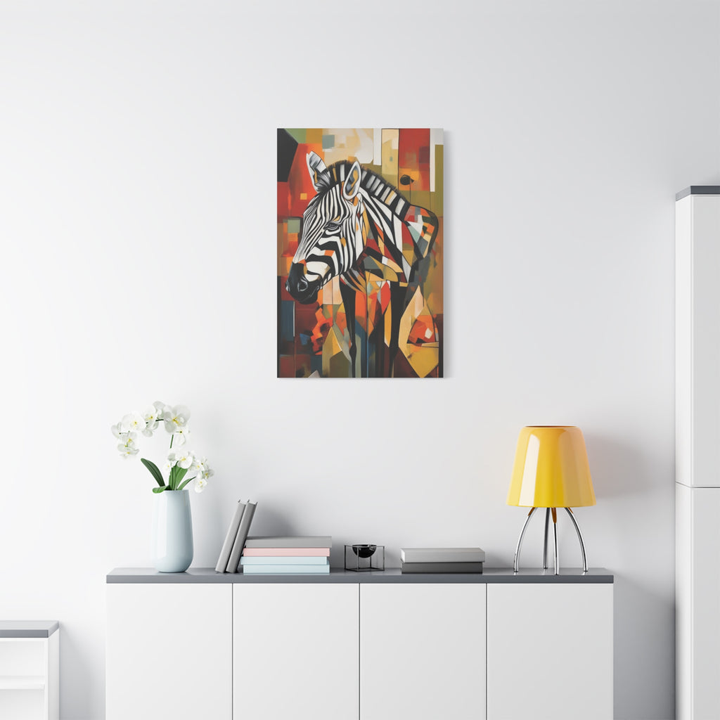 Unframed Canvas Art Print, Zebra Maximalist Wall Art