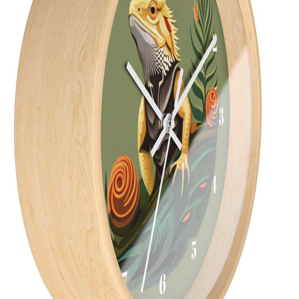 Unique Decorative Pet Bearded Dragon Lover Wall Art Clock