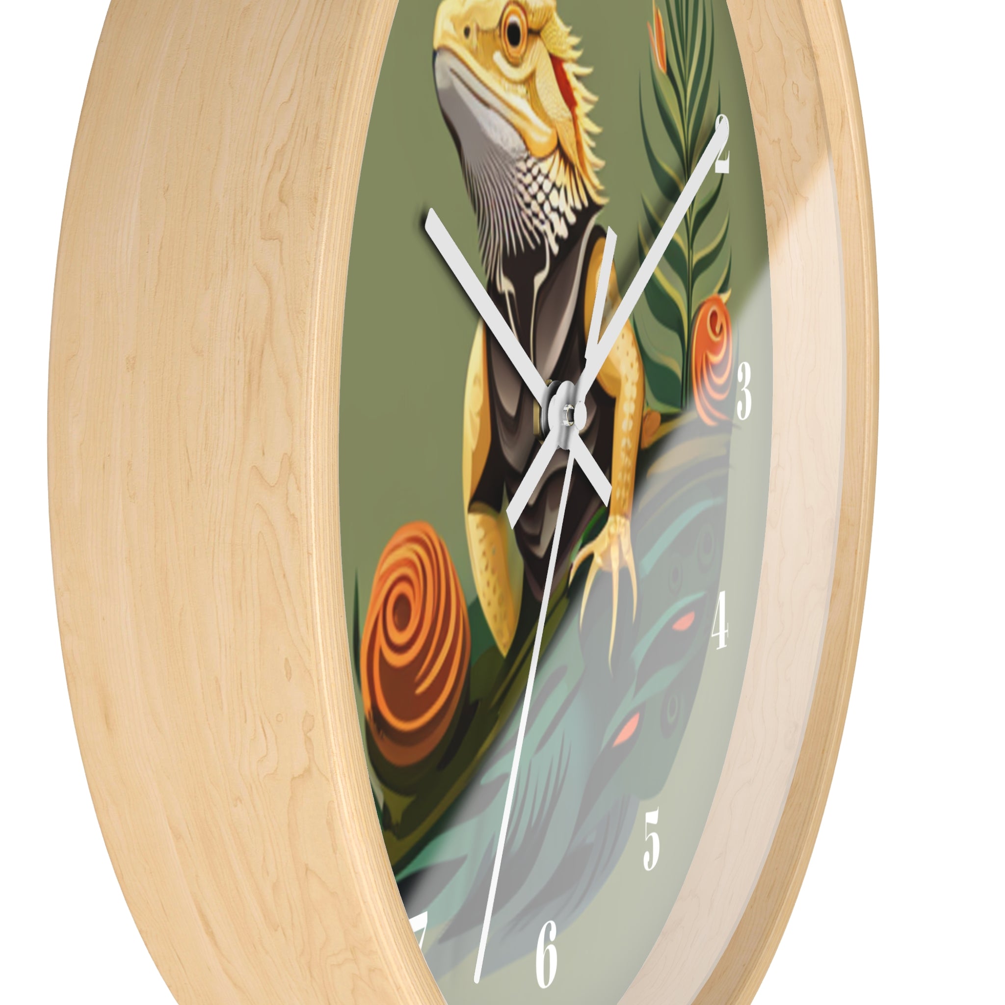Unique Decorative Pet Bearded Dragon Lover Wall Art Clock