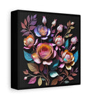 Floral 3D Wall Art Canvas - Elegant Moody Rose Design for Home Decor