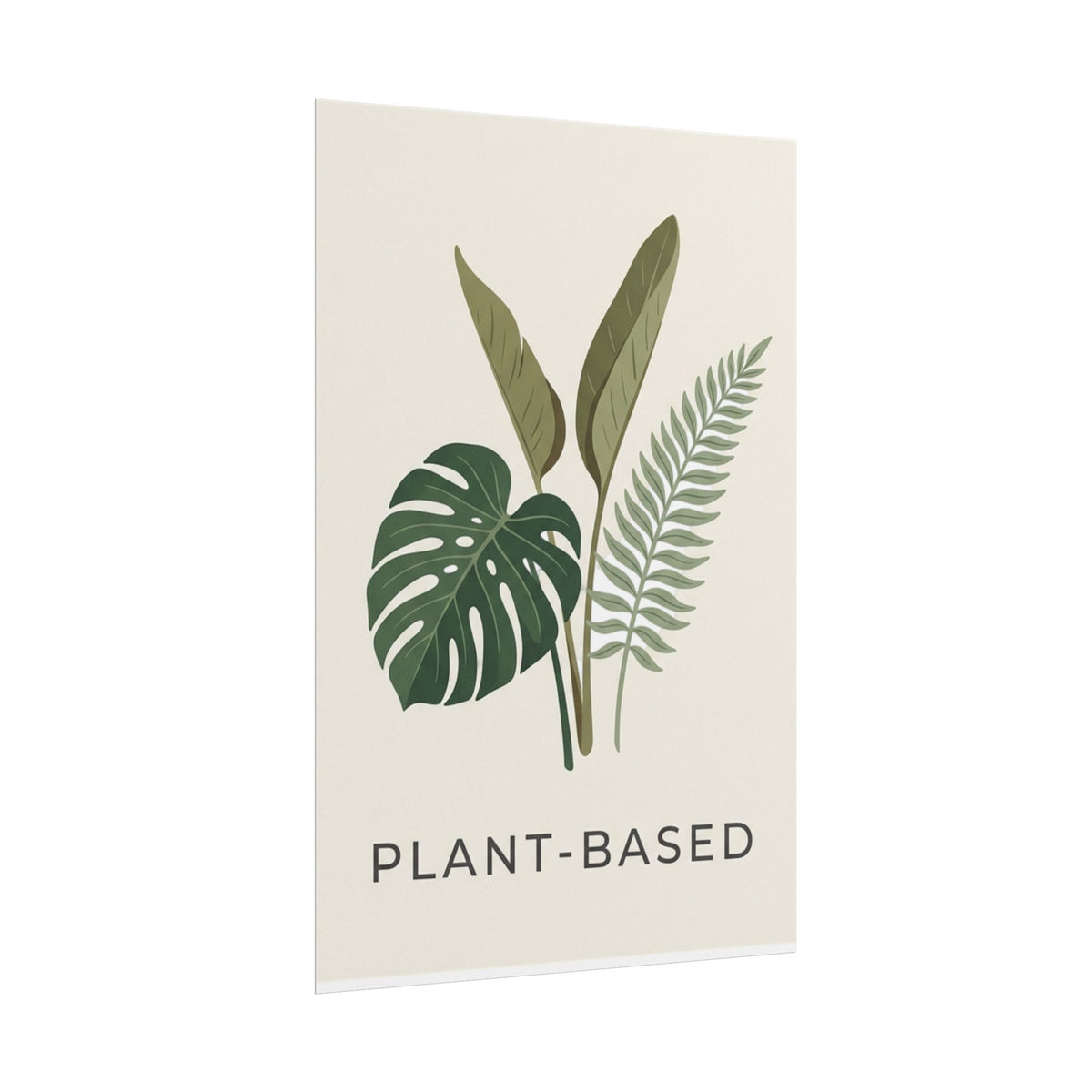 Plant-Based Botanical Poster — Minimalist Greenery Wall Art - WALLS & TIME