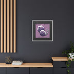 Framed Matte Canvas Print —Mediterranean 'Culture • Cuisine' Abstract Purple Poster Art