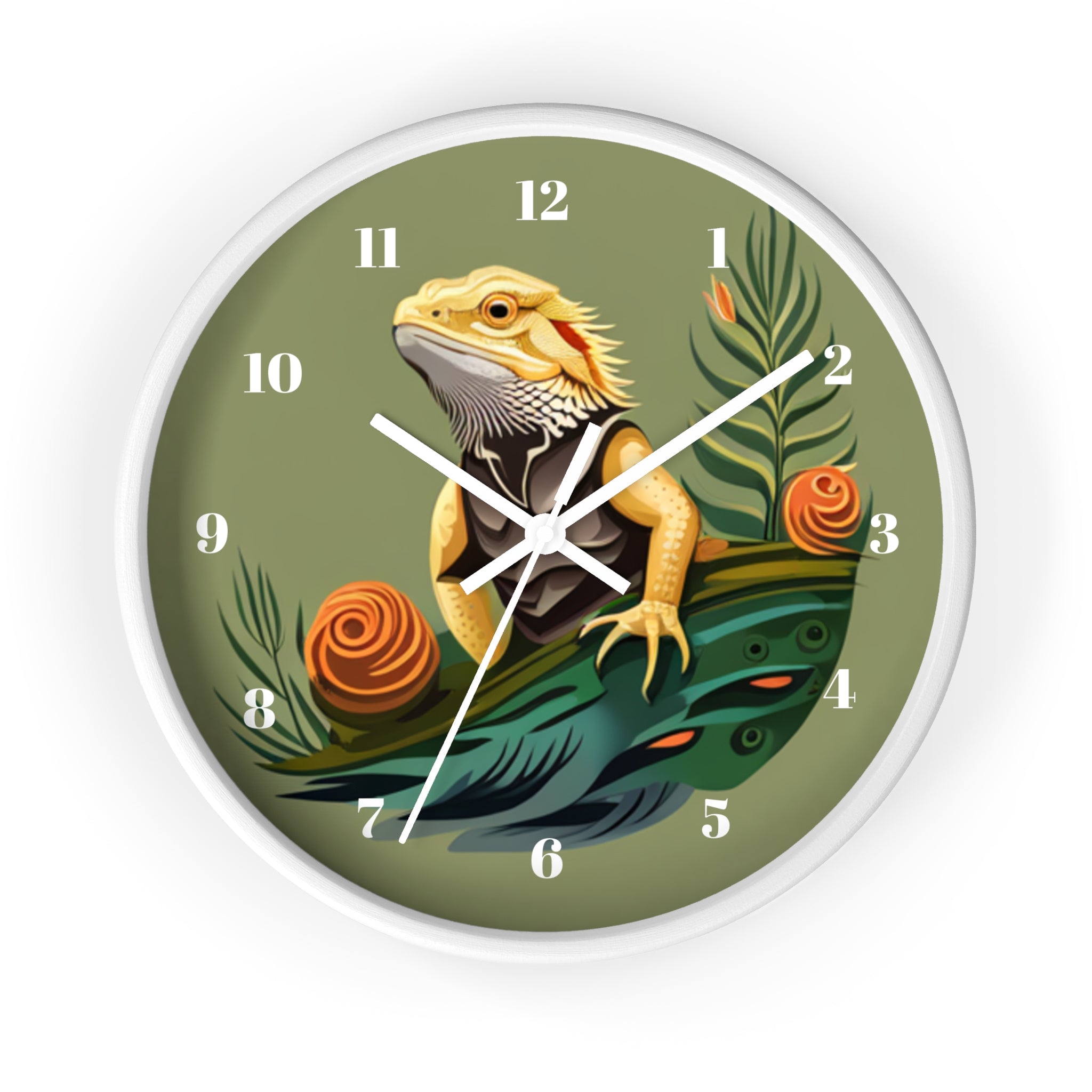 Unique Decorative Pet Bearded Dragon Lover Wall Art Clock