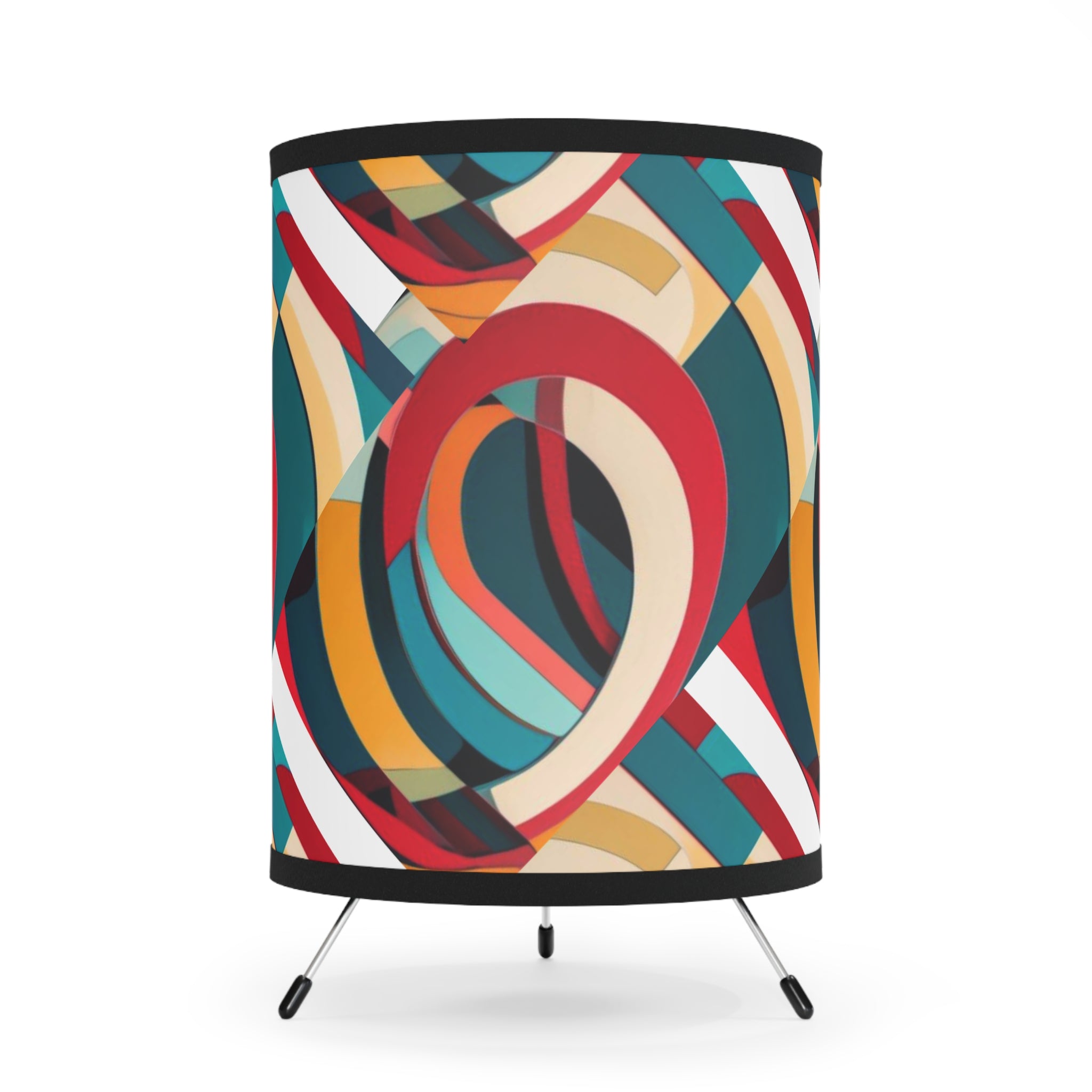 Stylish Tripod Lamp, Modern Abstract Design, Contemporary Table Lamp or Night Light