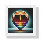 Framed Poster - Candle in a Gem Photorealistic AI Image White Frame