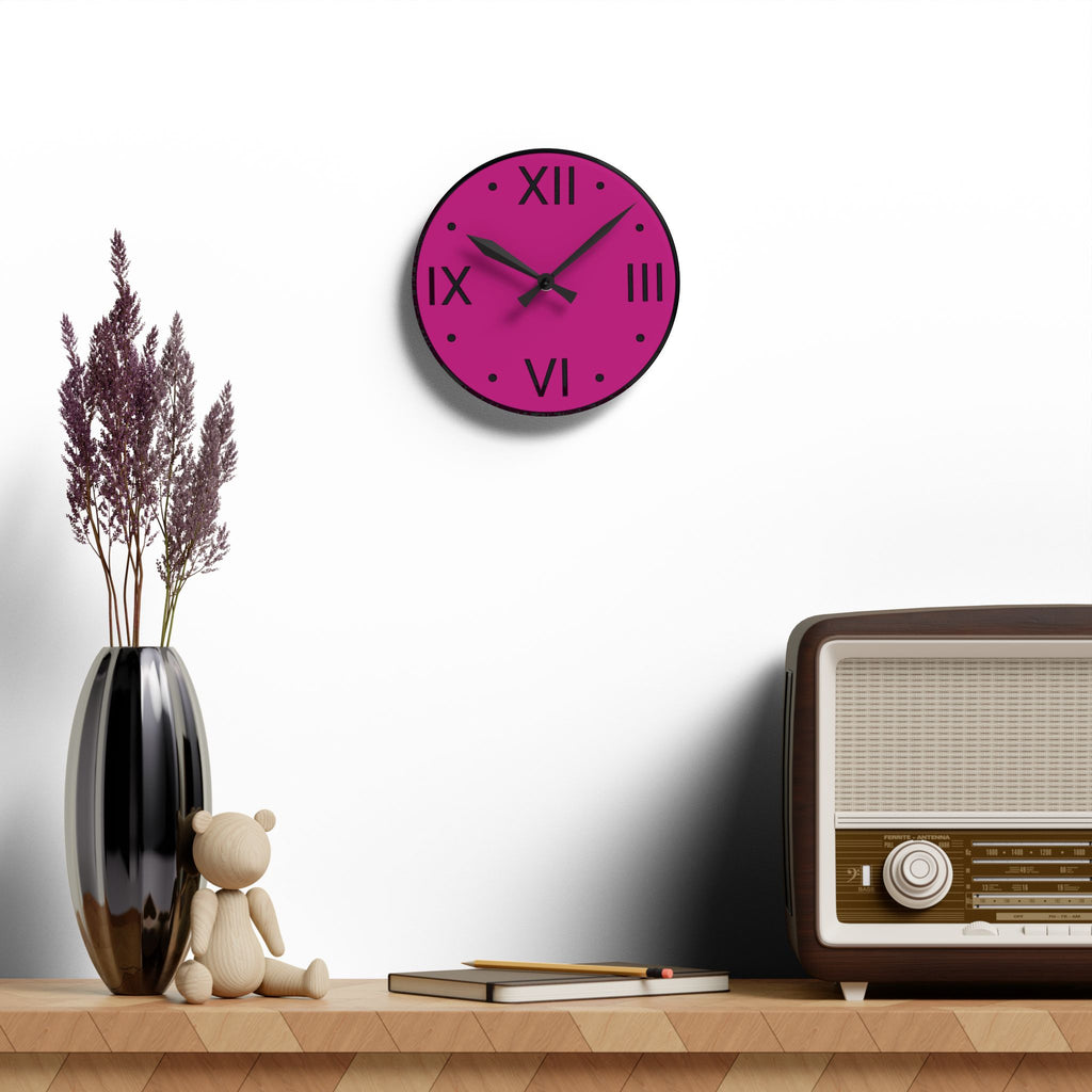 Pure Pink Acrylic Wall Clock