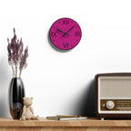Pure Pink Acrylic Wall Clock