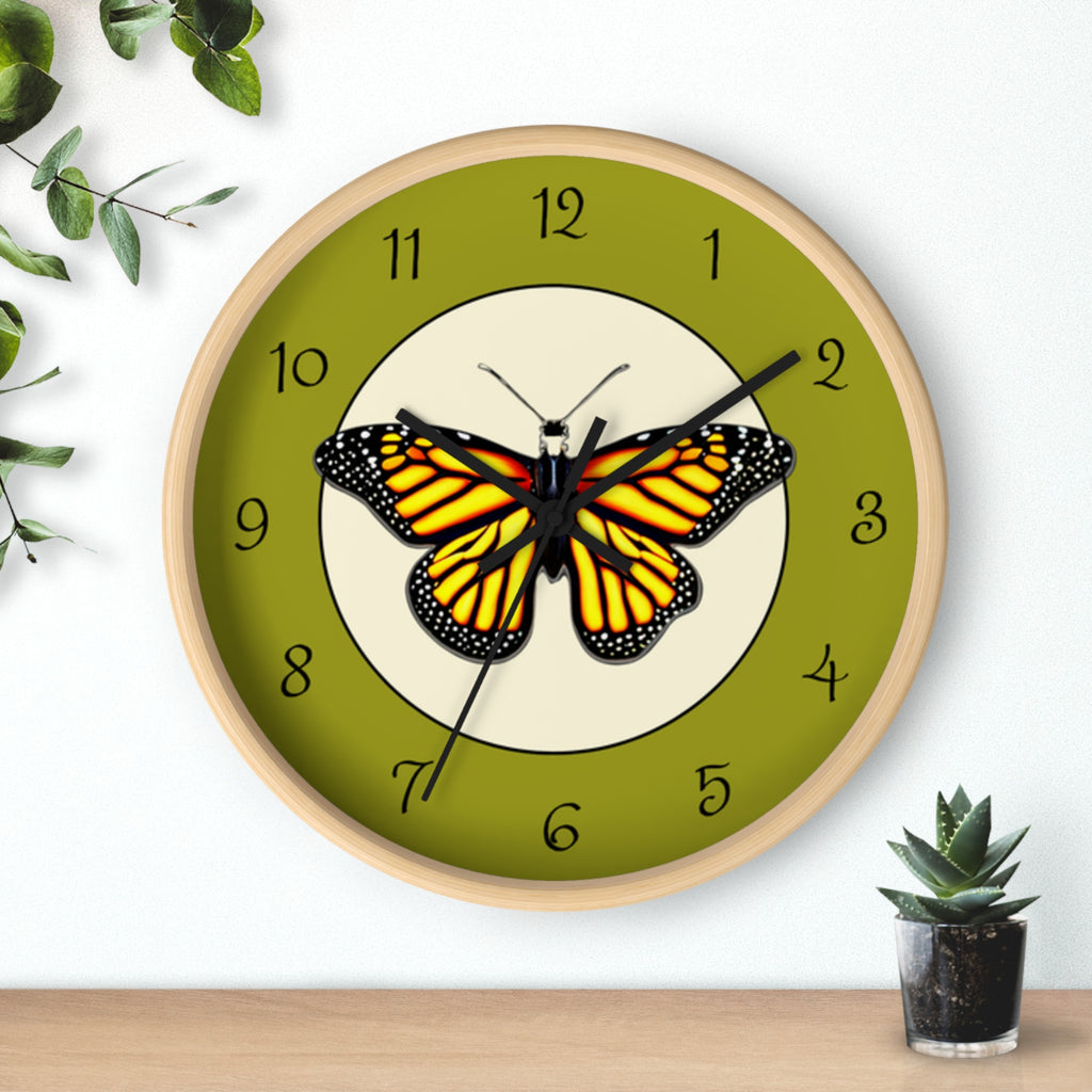 Monarch Butterfly Wall Clock