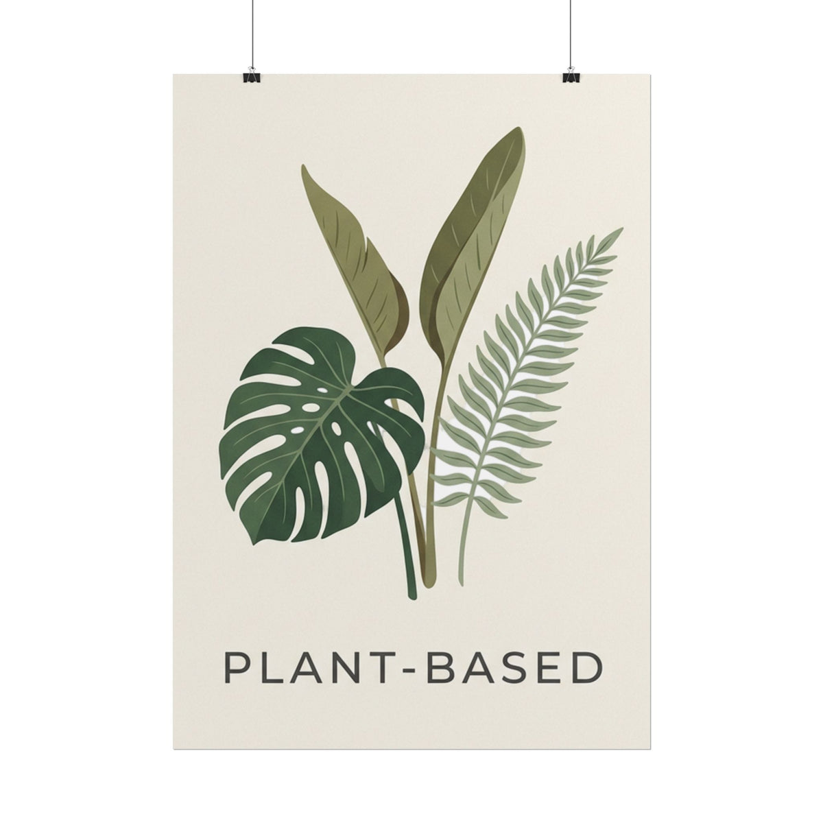 Plant-Based Botanical Poster — Minimalist Greenery Wall Art