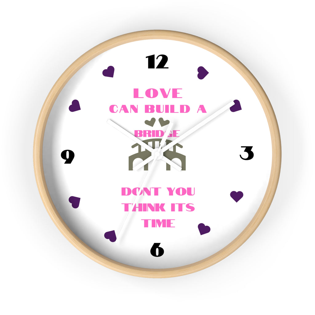 Love Can Build a Bridge Wall Clock - Country Music Decor