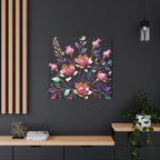 Metallic Floral 3D Canvas Print