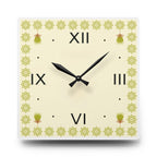 Acrylic Wall Clock - Indian Kitchen Decor in Olive Green