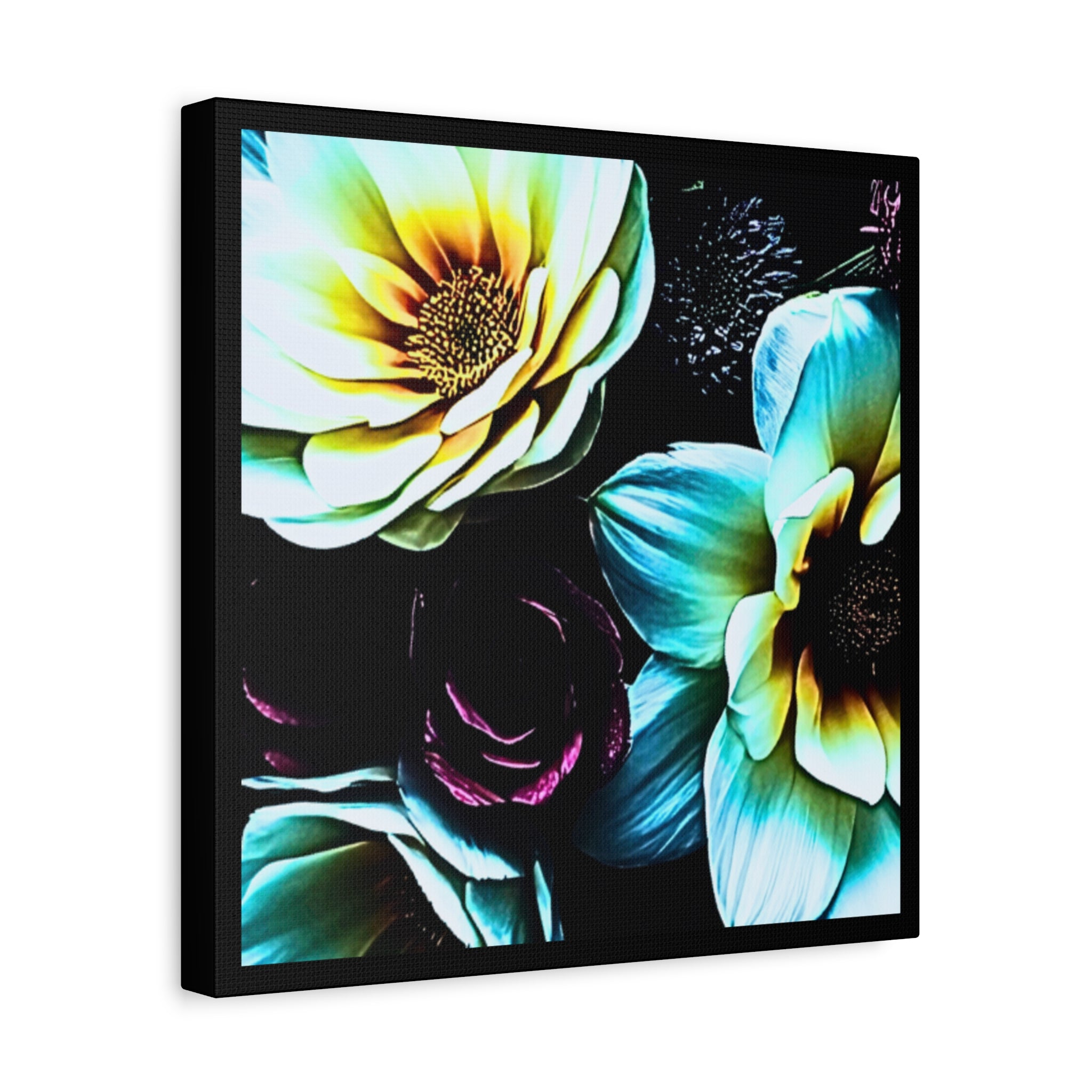 Unframed Canvas Art Print, Moody Botanicals Wall Art black border print