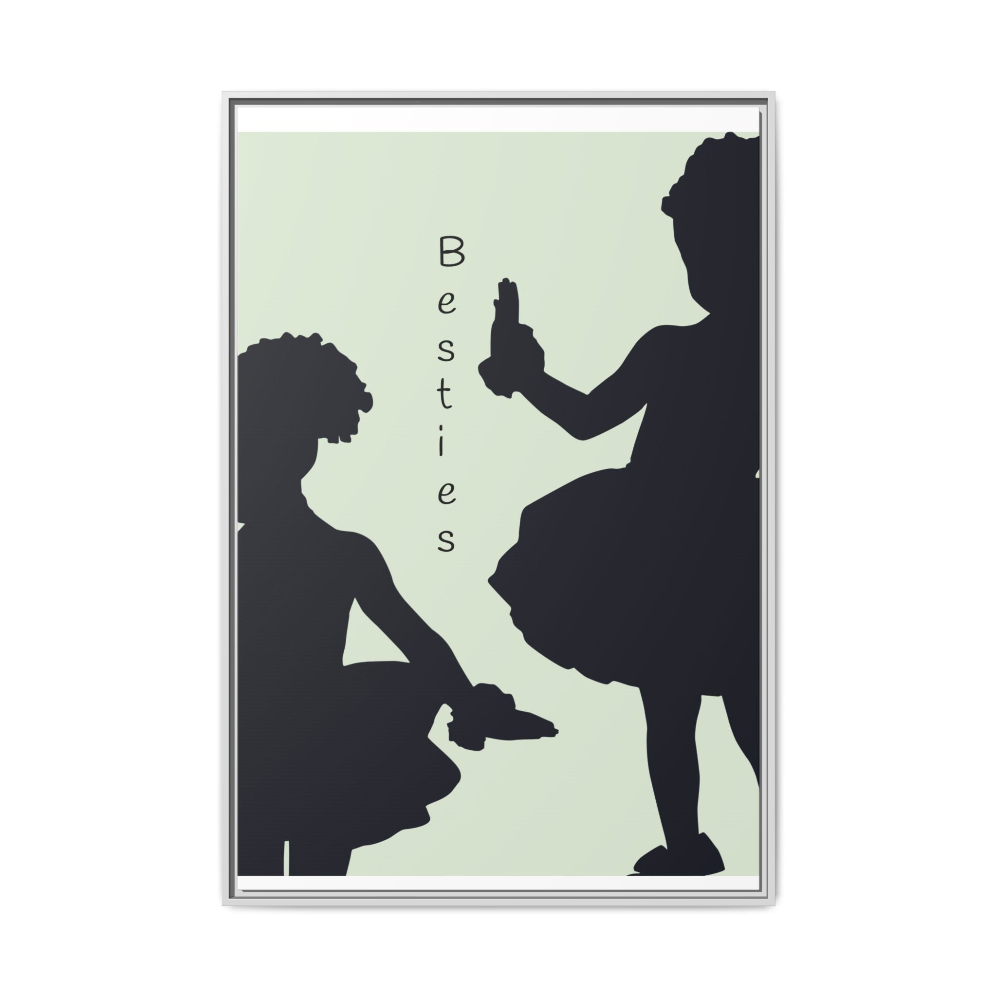 Ballet Ballerina Art Print, Matte Canvas, Framed - Minimalist Silhouette Wall Decor, Multiple Sizes & Colors, Eco-Friendly, Ready to Hang,