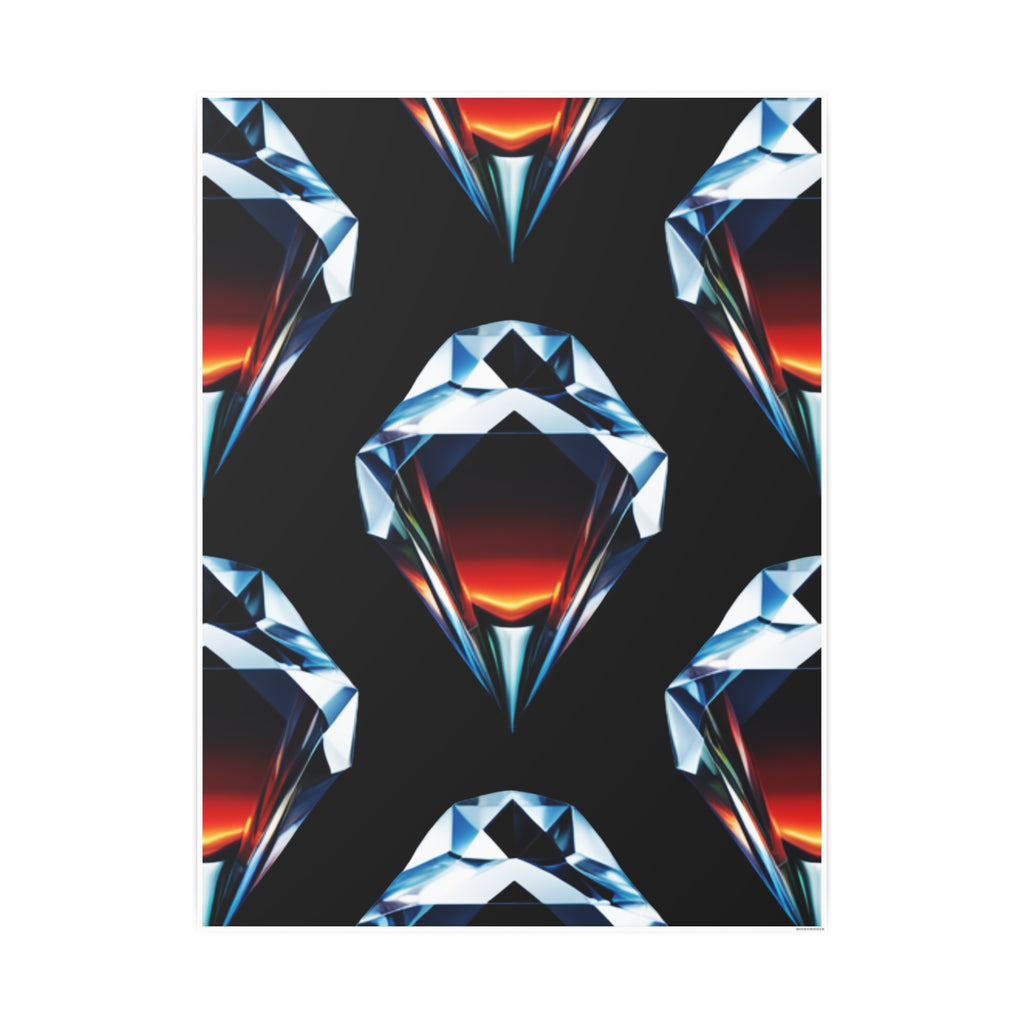 Large Unframed Satin Poster, Diamonds and Fire