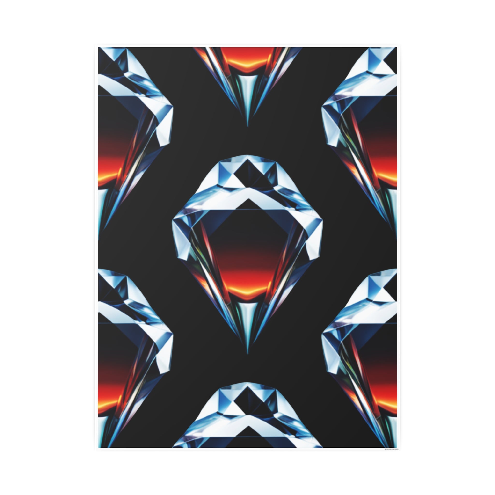 Large Unframed Satin Poster, Diamonds and Fire