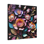 Floral 3D Wall Art Canvas - Elegant Rose Design for Home Decor