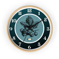 Botanical Chestnut Wall Clock — Vintage Plant Illustration Timepiece