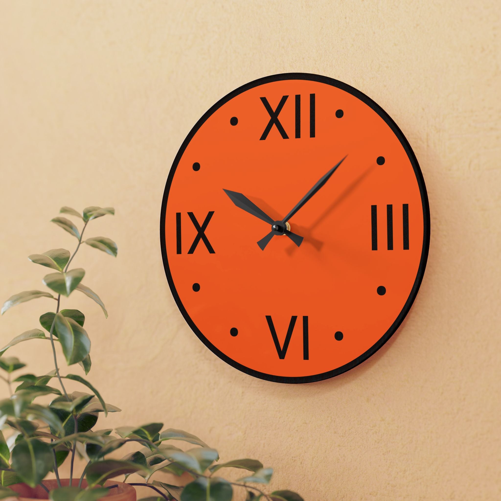 Pure Orange Wall Clock