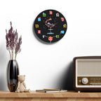 Cosmic Splash Acrylic Wall Clock — Colorful Numbered Modern Art Clock