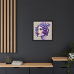 Painterly Floral Portrait Framed Art Print