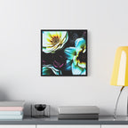 Unframed Canvas Art Print, Moody Botanicals Wall Art black border print