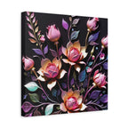 Metallic Floral 3D Canvas Print