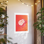 Red Rose Signed Digital Art Paper Poster
